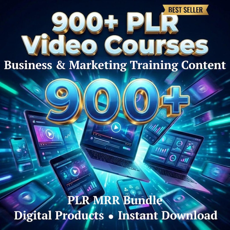 900+ Business Video Courses Bundle Online Training Library PLR MRR Resell Rights