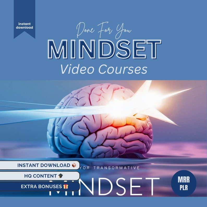 70+ Mindset Plr Video Courses plr Bundle With Resell Rights - Commercial Use - Videos Courses PLR Master Resell Rights MRR