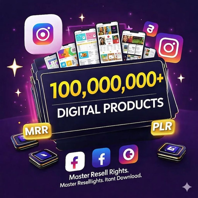 100 Million Digital Products PLR Bundle | Master Resell Rights | Passive Income Business