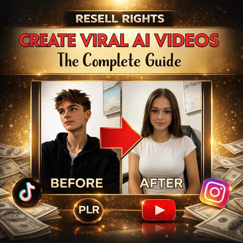 Viral AI Video Creation Guide, Turn Images Into TikTok Content (Digital Download)