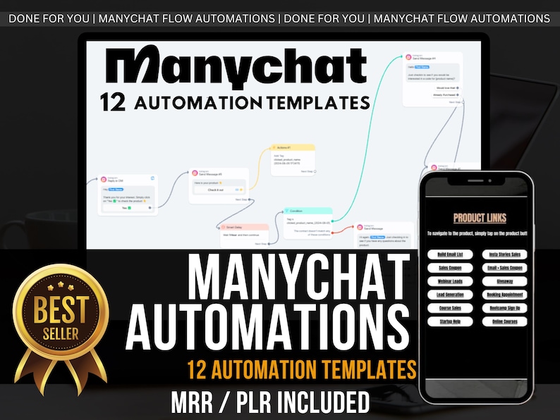 Manychat Automation Flows with Private Label Rights (PLR) and Master Resell Rights (MRR)