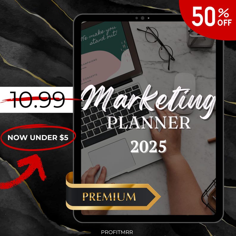 2025 Marketing Planner PLR & MRR, Canva Templates, Social Media Planner, Instagram Content Planner, Plr Planners, Pinterest Pin Planner Plr