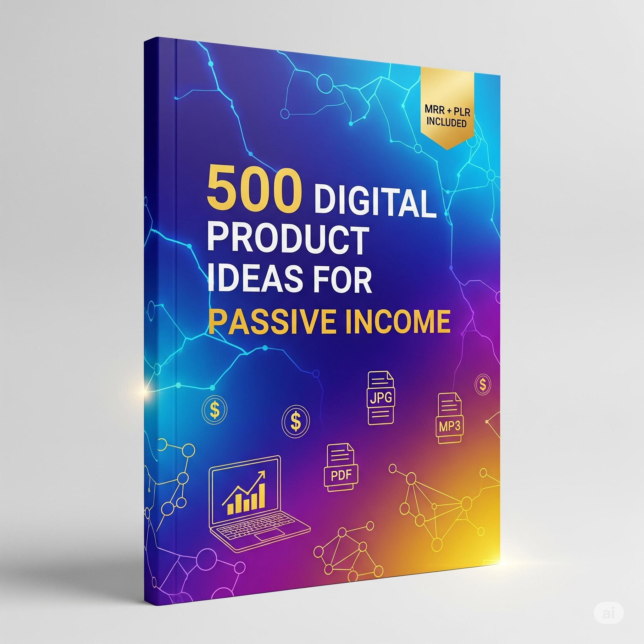 500 Digital Product Ideas – Done For You | MRR + PLR Canva Template
