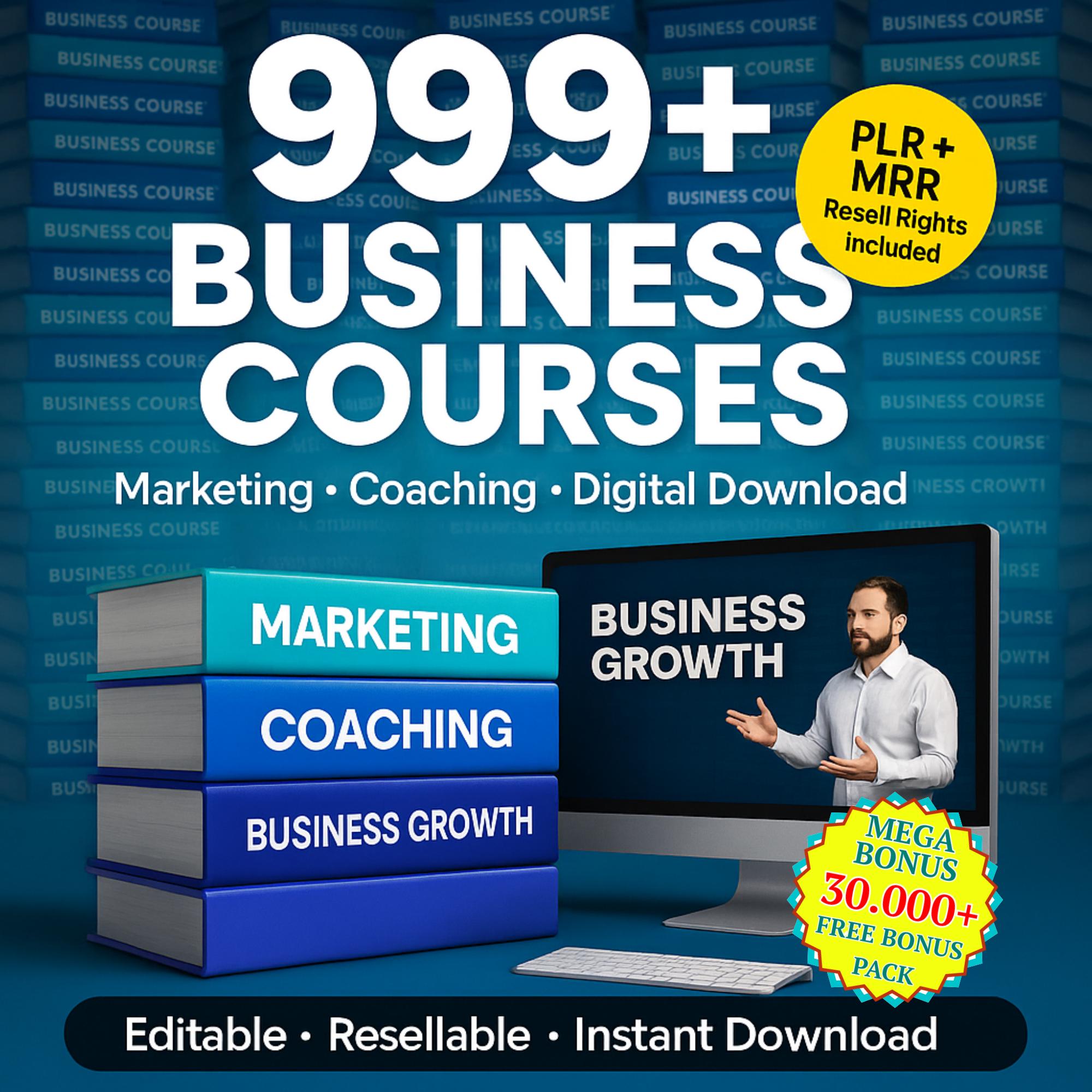 999+ Online Business Training Courses Bundle Marketing Digital Products Library PLR MRR