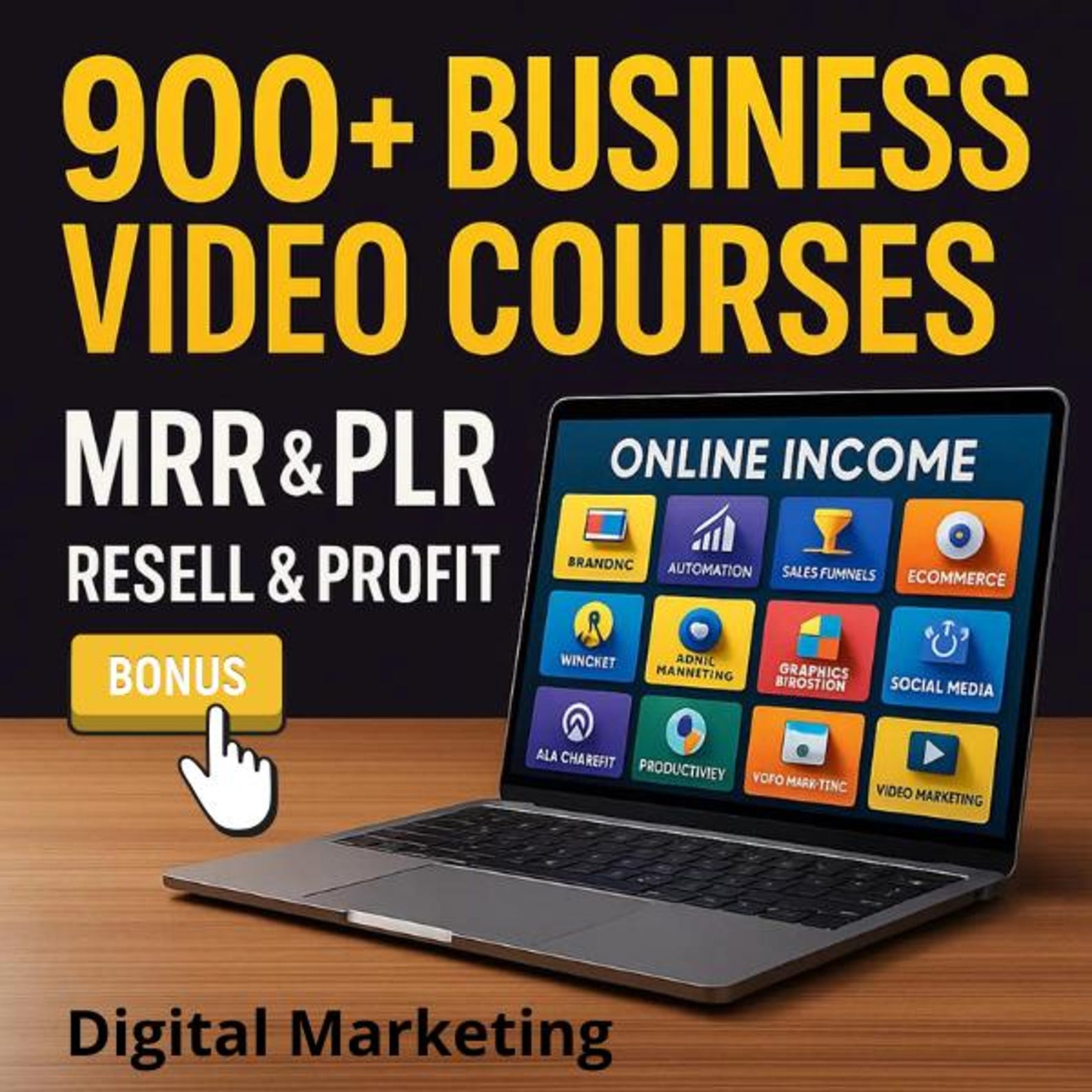 900+ Video Courses | PLR Digital Products Bundle | MRR Resell Rights | Business & Marketing Content | Instant Download